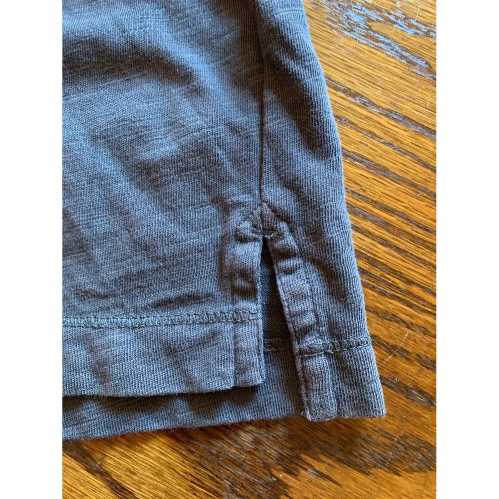 Banana Republic Vintage Mens Slub Cotton Polo Shirt Gray Medium